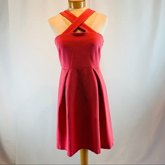 Banana Republic Sleeveless Corded Knit Dress Coral Size 12 P - Picture 2 of 5